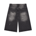 Men’s Vintage Wash Wide Leg Denim Shorts