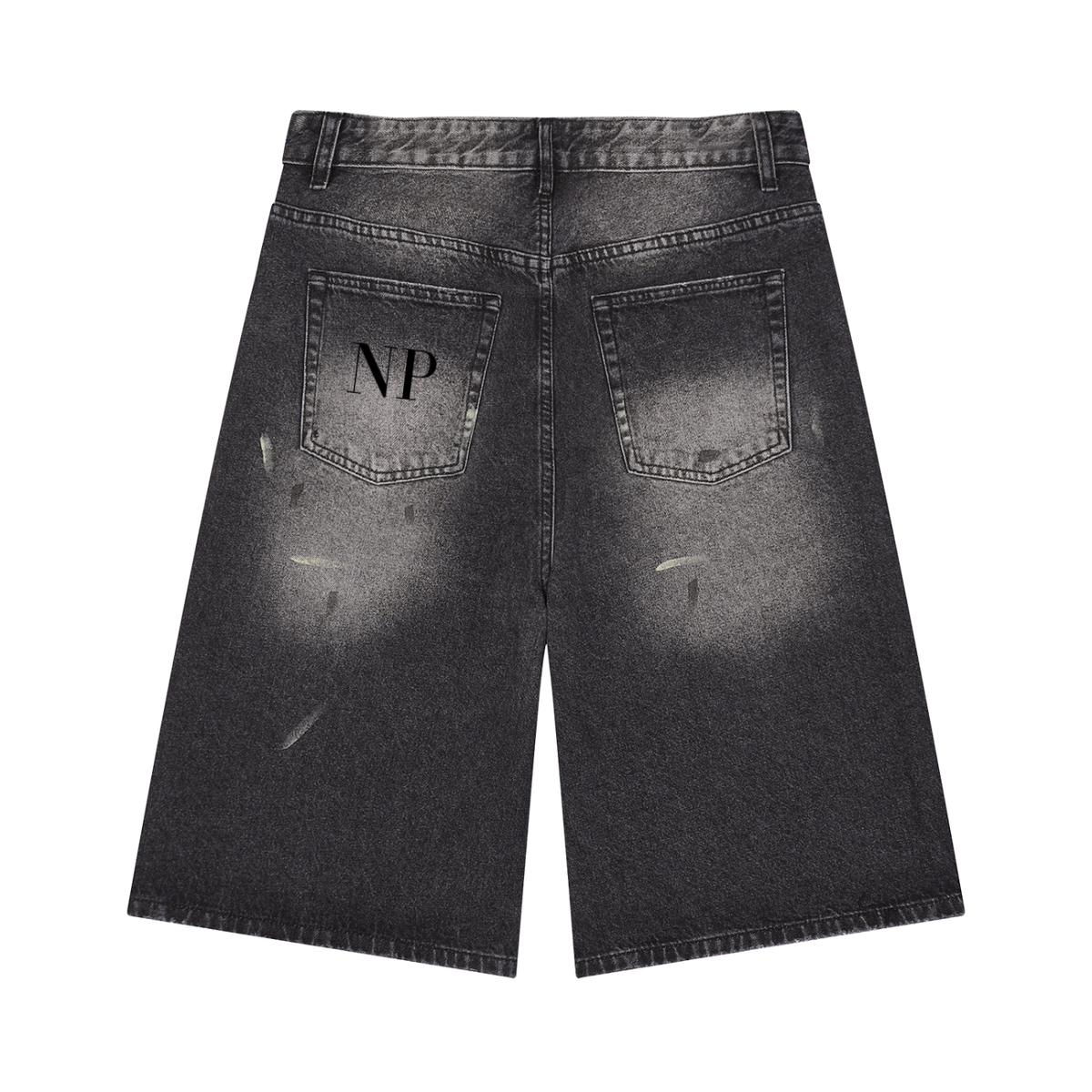 Men’s Vintage Wash Wide Leg Denim Shorts